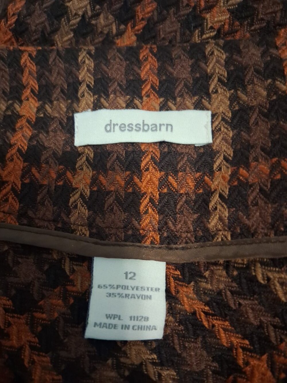 Dress Barn Brown Plaid A-Line Skirt - Picture 5 of 6